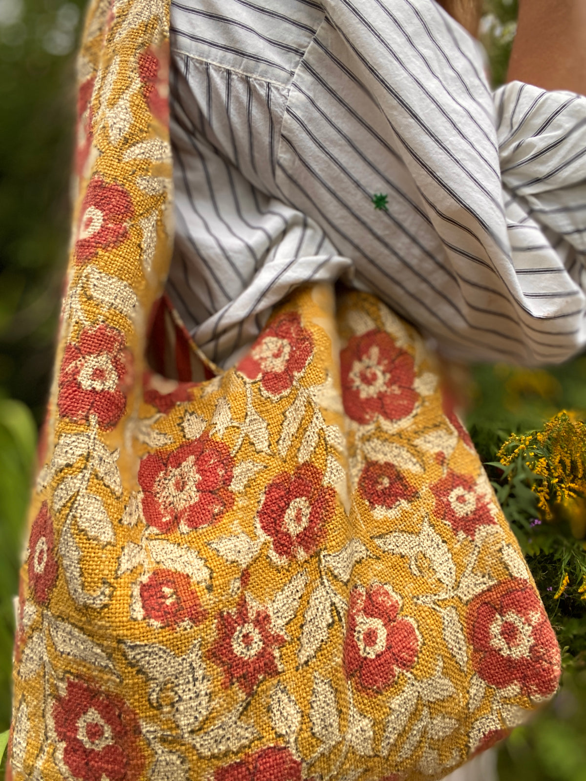 Blockprint hobo everyday bag