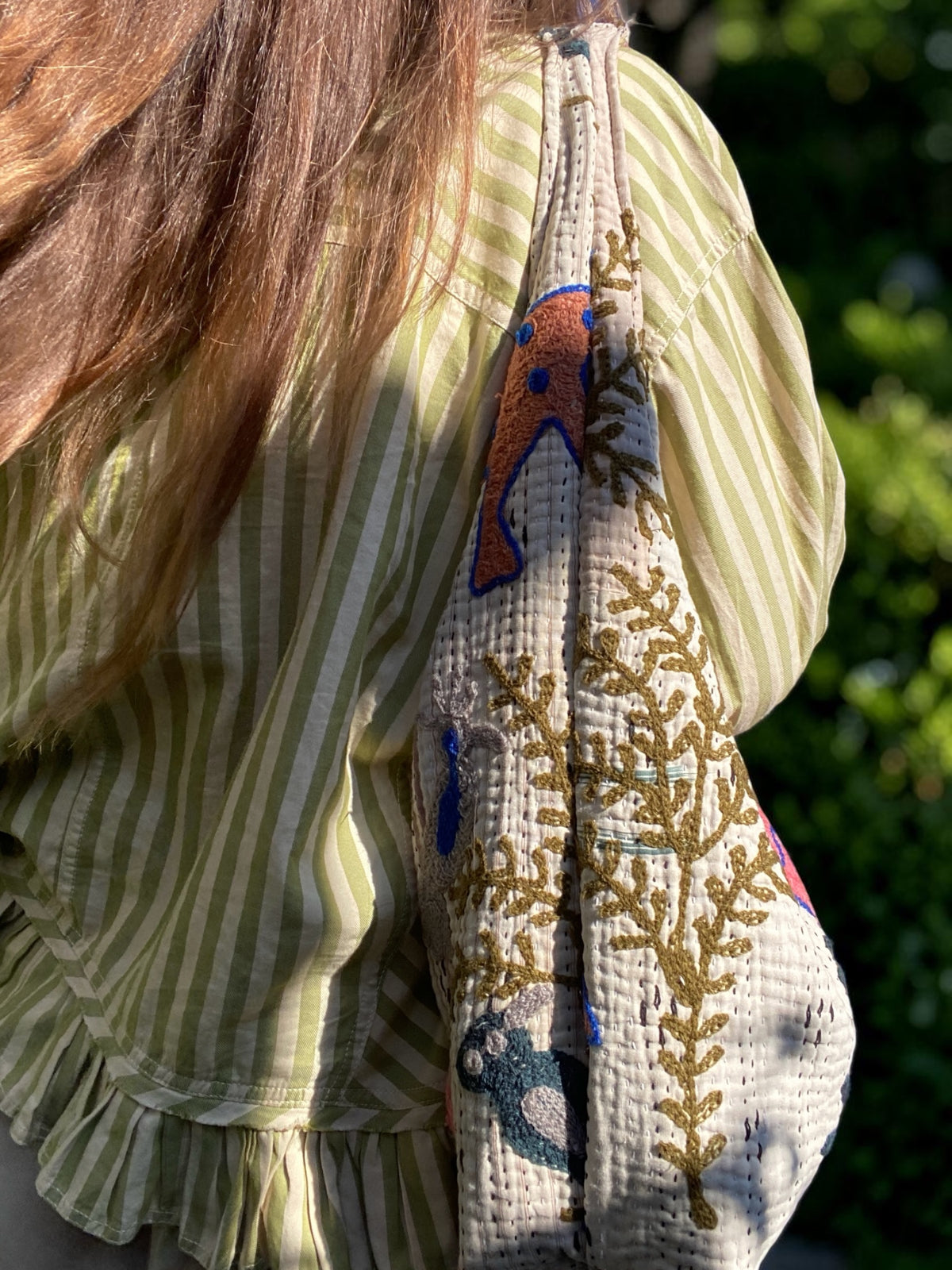 Vintage kantha hobo eveyday bag