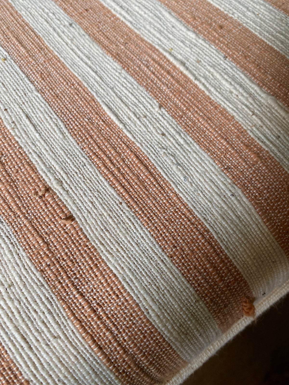 Sahara bloom - Chunky Woven Striped Ottoman