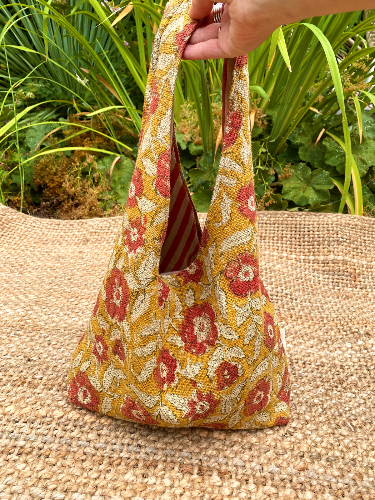 Blockprint hobo everyday bag