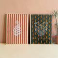 Deep woods -  Set of 2 Large Block Printed Wall Hangings