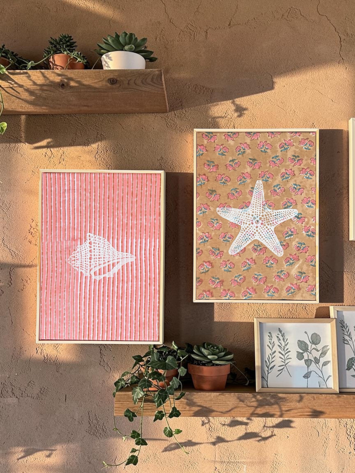 Low tide - Framed Textile Art Set