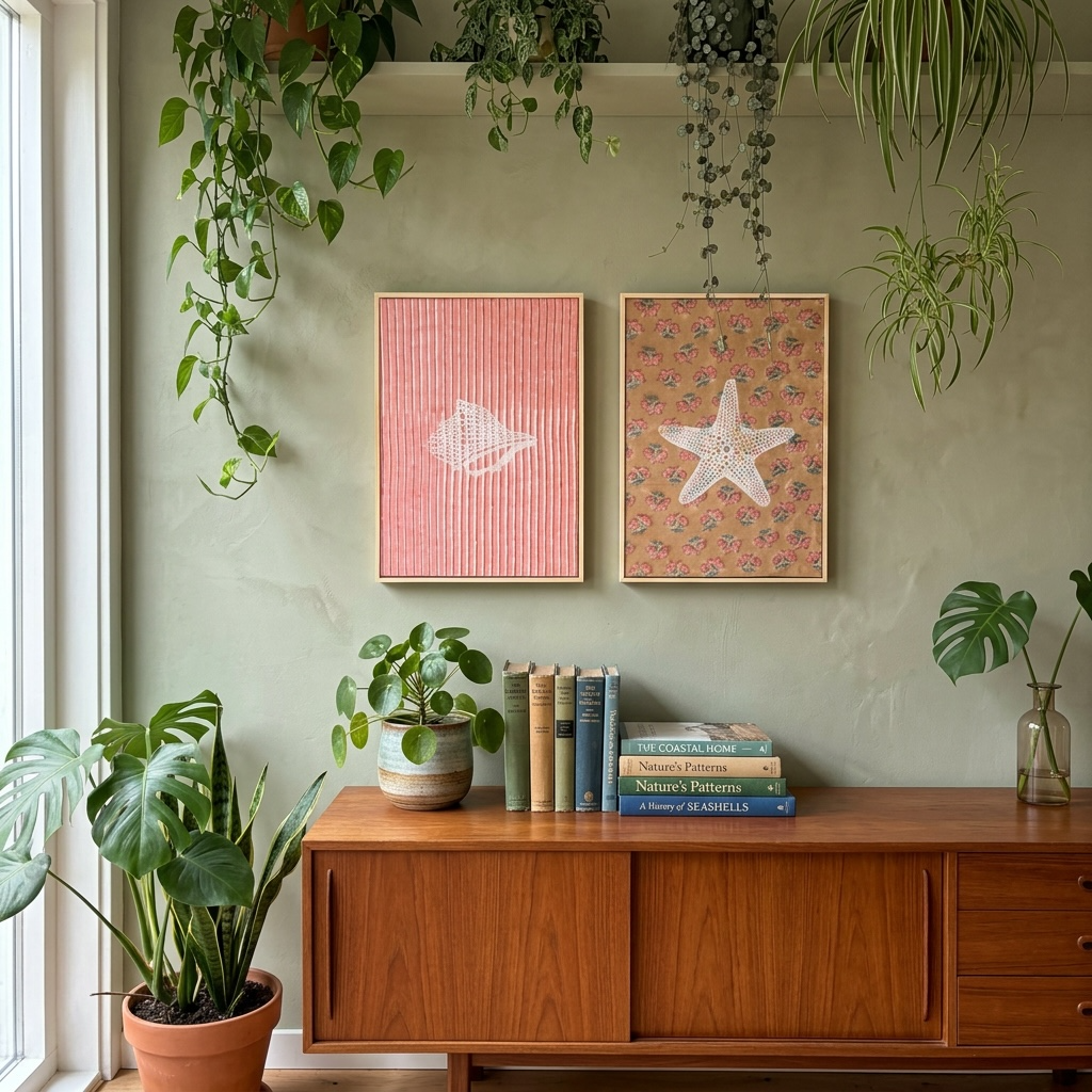 Low tide - Framed Textile Art Set