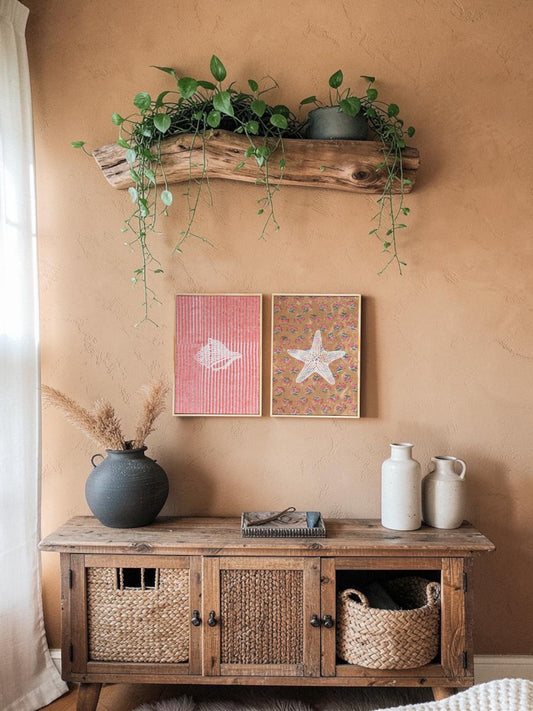 Low tide - Framed Textile Art Set